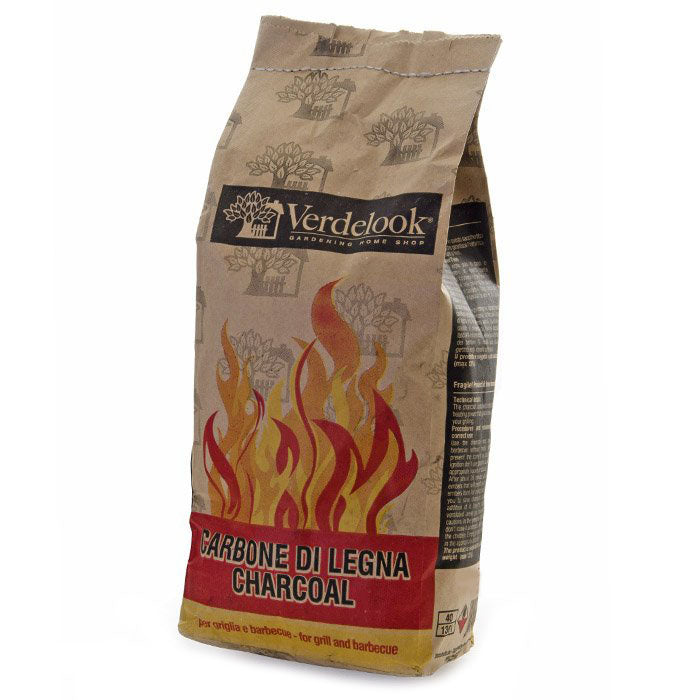 VERDELOOK CARBONE DI LEGNA PER GRIGLIA E BARBECUE 3KG ALL'ORIGINE