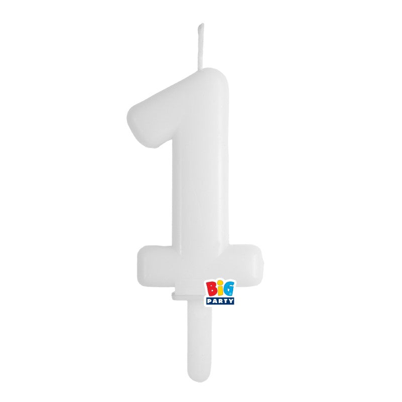 BIG PARTY CANDELA TINY PLUMP BIANCO 1 CM.7