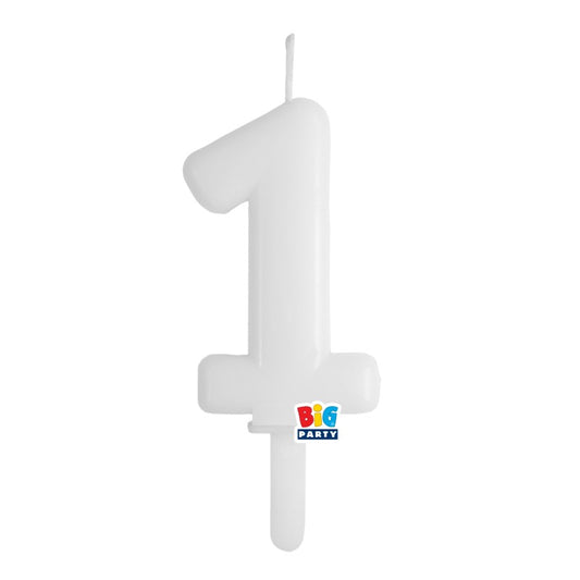 BIG PARTY CANDELA TINY PLUMP BIANCO 1 CM.7