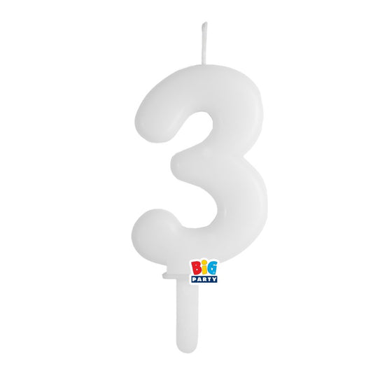 BIG PARTY CANDELA TINY PLUMP BIANCO 3 CM.7