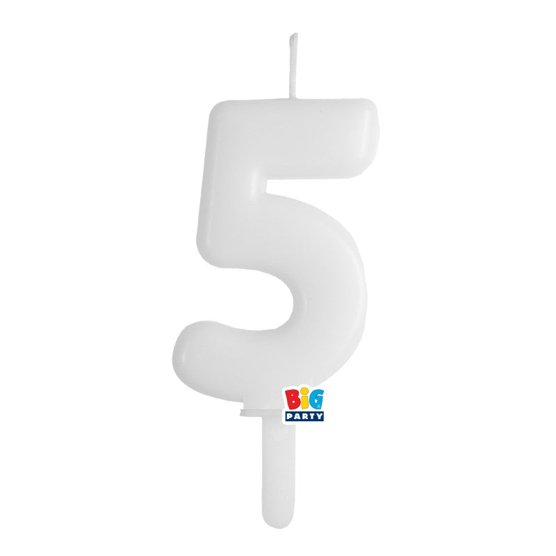 BIG PARTY CANDELA TINY PLUMP BIANCO 5 CM.7