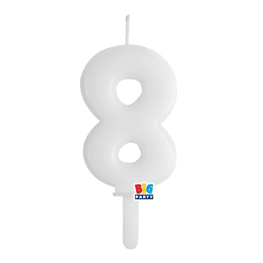 BIG PARTY CANDELA TINY PLUMP BIANCO 8 CM.7