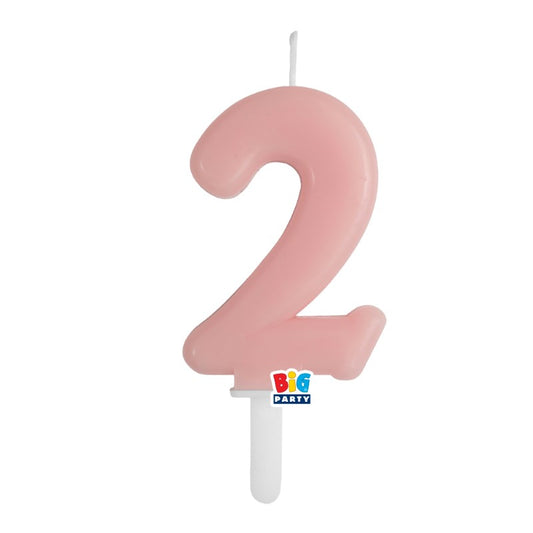 BIG PARTY CANDELA TINY PLUMP ROSA BABY 2 CM.7