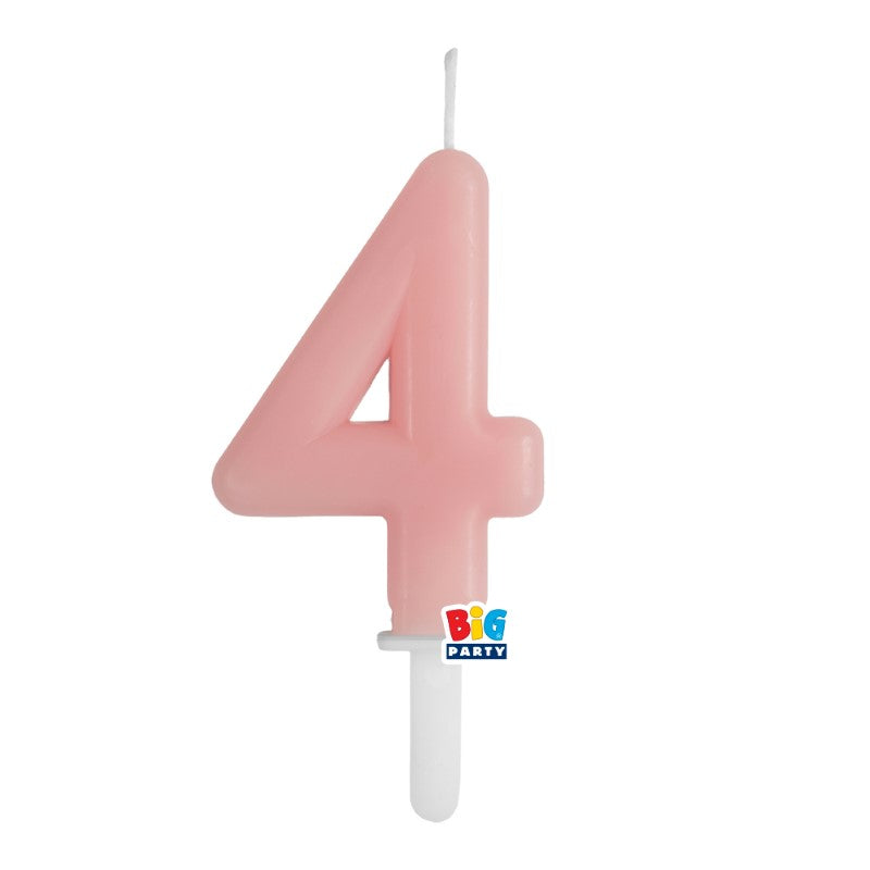 BIG PARTY CANDELA TINY PLUMP ROSA BABY 4 CM.7