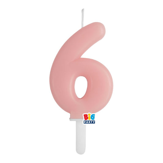 BIG PARTY CANDELA TINY PLUMP ROSA BABY 6 CM.7