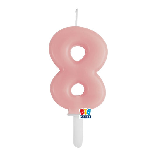 BIG PARTY CANDELA TINY PLUMP ROSA BABY 8 CM.7