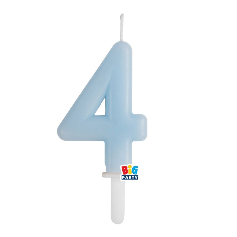 BIG PARTY CANDELA TINY PLUMP CELESTE BABY 4 CM.7