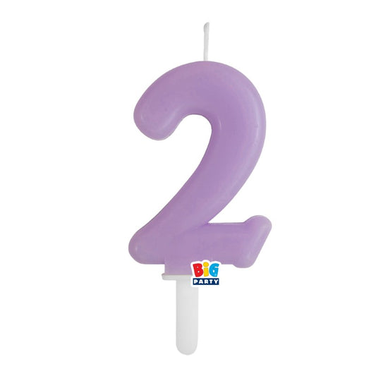 BIG PARTY CANDELA TINY PLUMP LILLA 2 CM.7