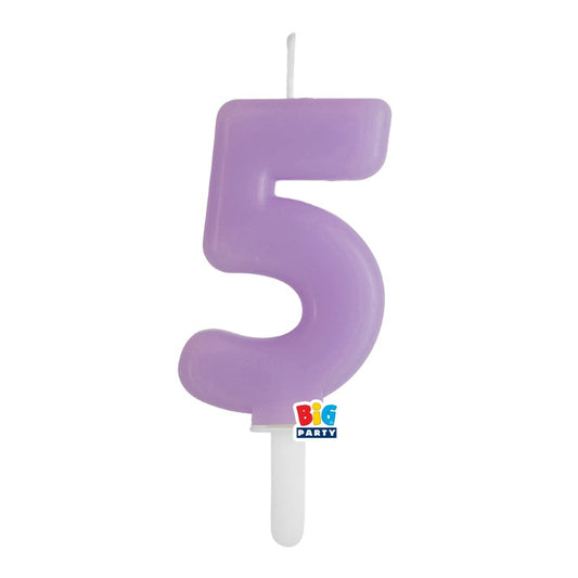 BIG PARTY CANDELA TINY PLUMP LILLA 5 CM.7