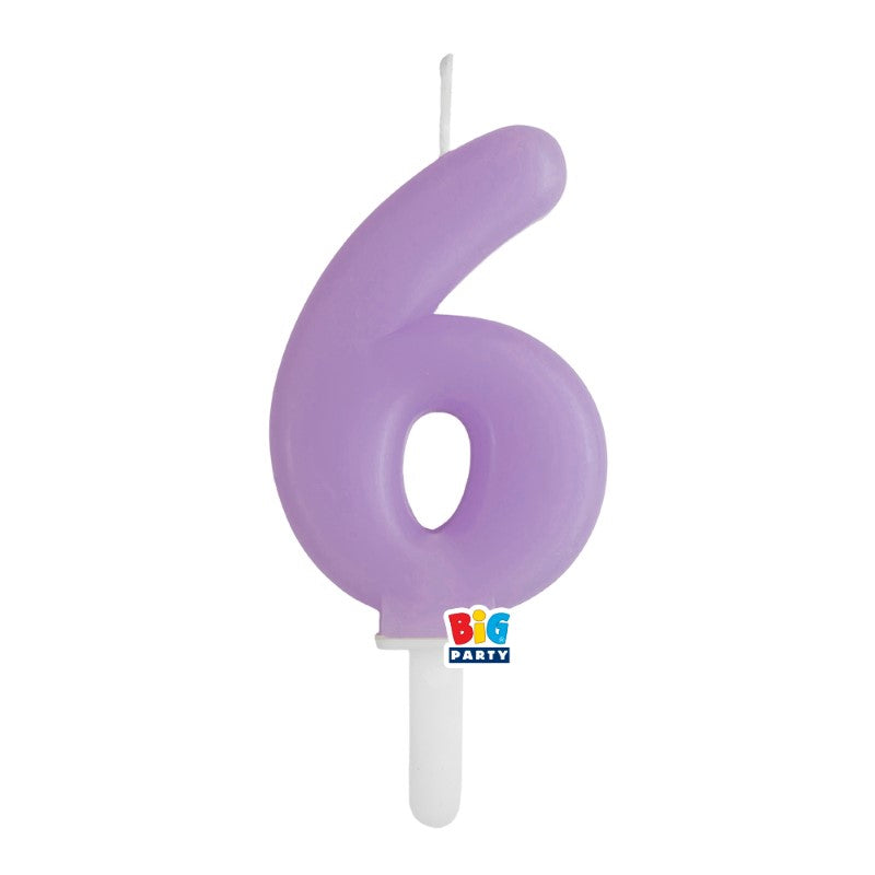 BIG PARTY CANDELA TINY PLUMP LILLA 6 CM.7