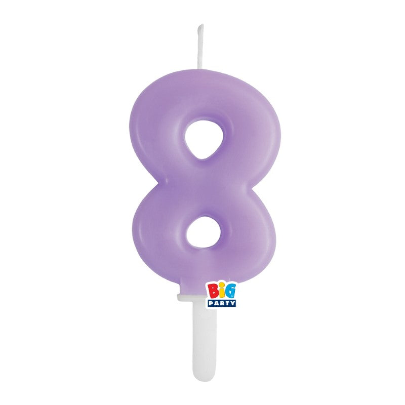 BIG PARTY CANDELA TINY PLUMP LILLA 8 CM.7