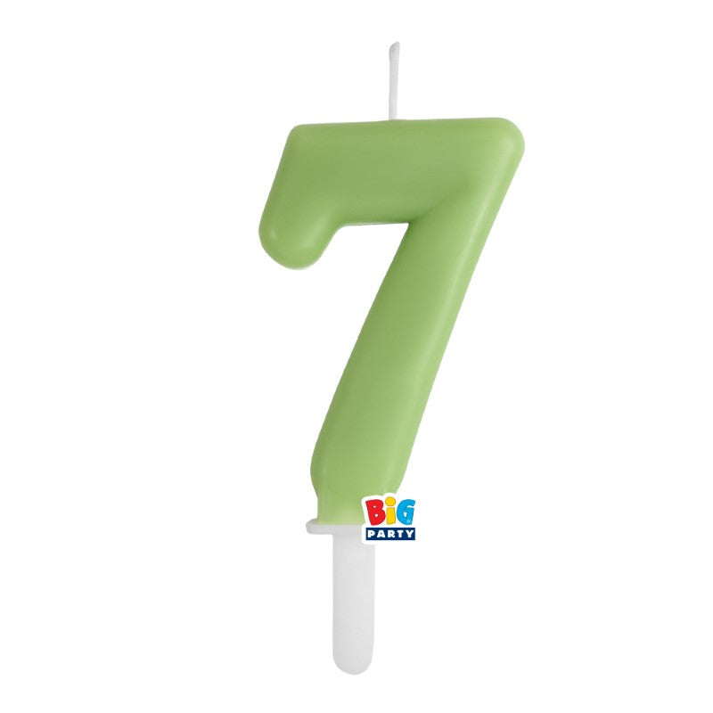 BIG PARTY CANDELA TINY PLUMP VERDE OLIVA 7 CM.7