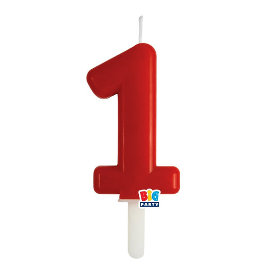 BIG PARTY CANDELA TINY PLUMP ROSSO 1 CM.7