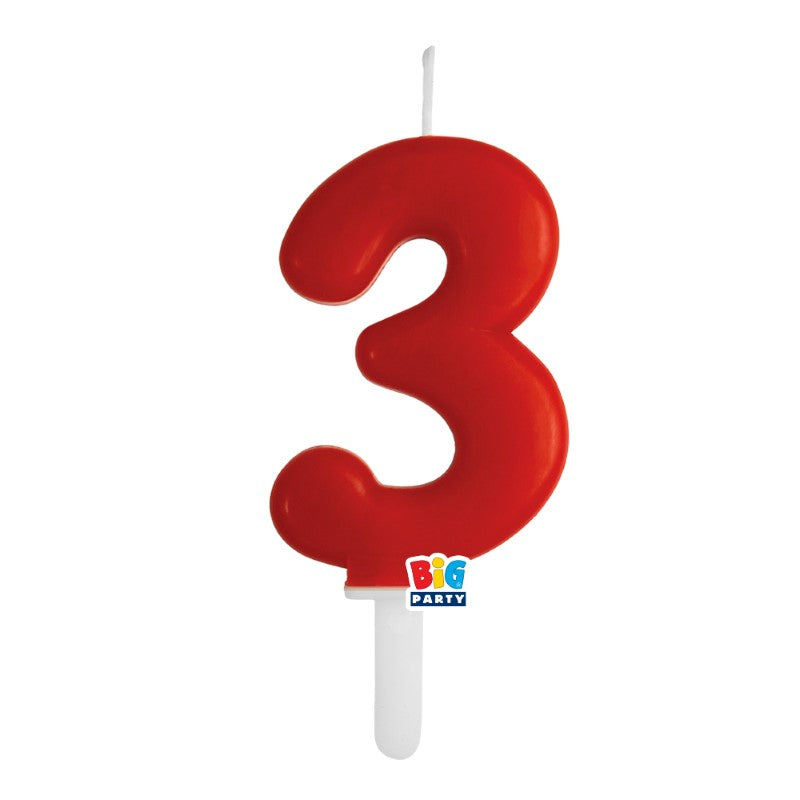 BIG PARTY CANDELA TINY PLUMP ROSSO 3 CM.7