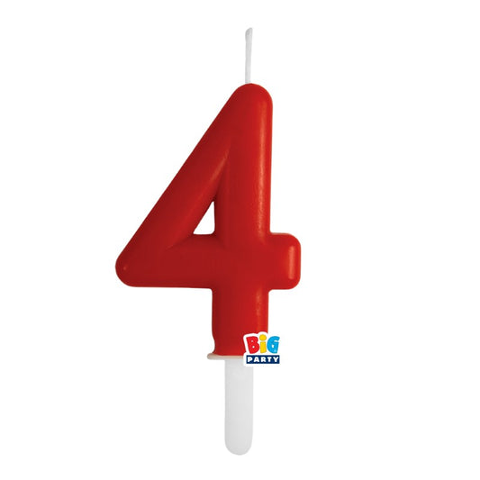 BIG PARTY CANDELA TINY PLUMP ROSSO 4 CM.7