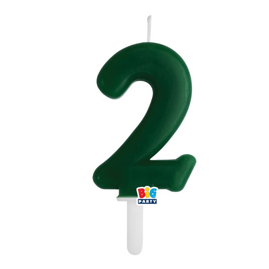 BIG PARTY CANDELA TINY PLUMP VERDE FORESTA 2 CM.7