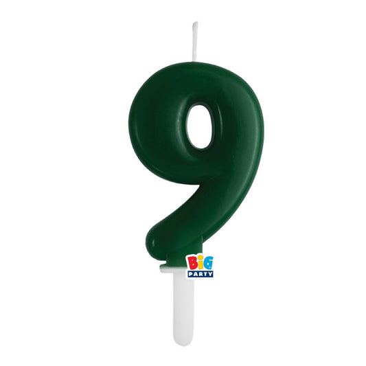 BIG PARTY CANDELA TINY PLUMP VERDE FORESTA 9 CM.7