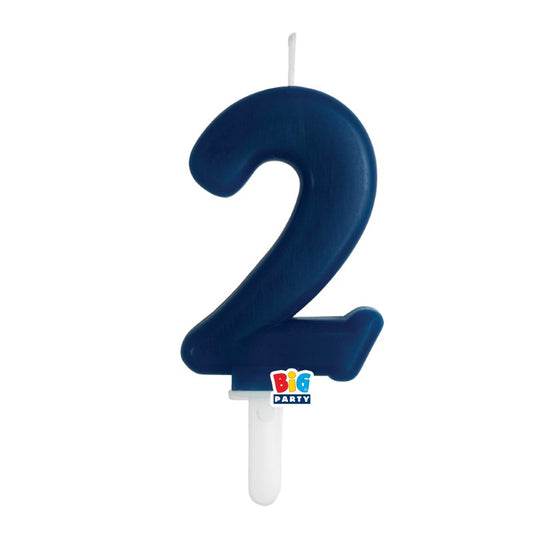 BIG PARTY CANDELA TINY PLUMP BLU NAVY 2 CM.7