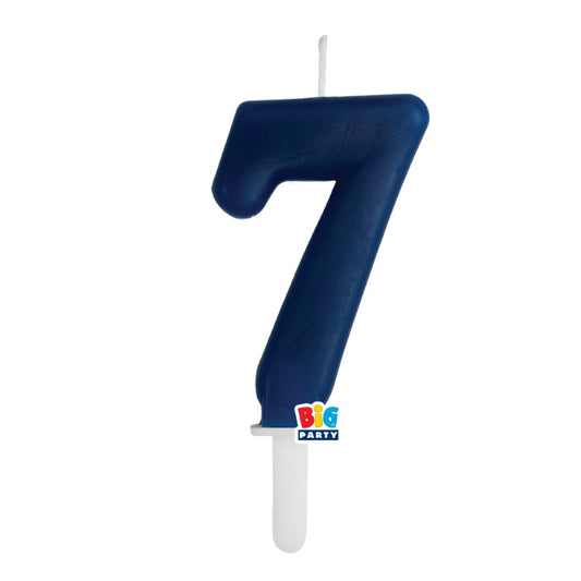 BIG PARTY CANDELA TINY PLUMP BLU NAVY 7 CM.7