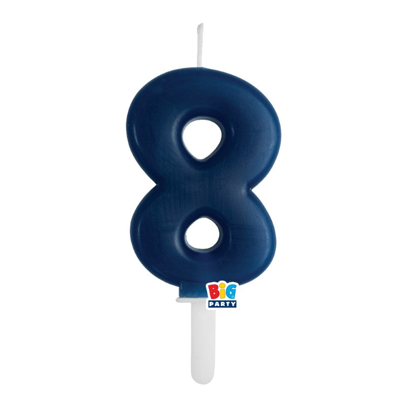 BIG PARTY CANDELA TINY PLUMP BLU NAVY 8 CM.7