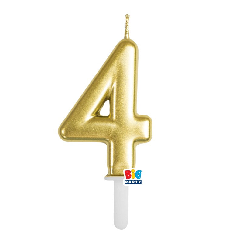 BIG PARTY CANDELA TINY PLUMP ORO METAL 4 CM.7