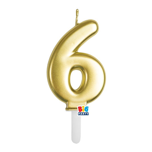 BIG PARTY CANDELA TINY PLUMP ORO METAL 6 CM.7