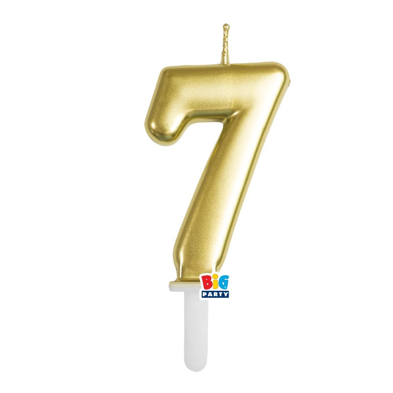 BIG PARTY CANDELA TINY PLUMP ORO METAL 7 CM.7