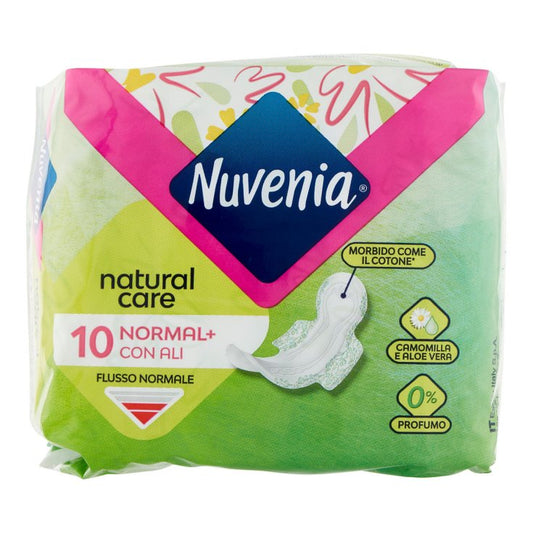 NUVENIA NATURAL CARE ASSORBENTI NORMAL+ CON ALI X10 FLUSSO NORMALE