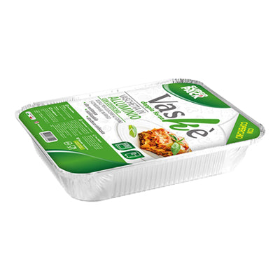 SUPERPACK VASKE' DOPPIA FORZA VASCHETTA IN ALLUMINIO SENZA COPERCHIO 4 PORZIONI 2PZ