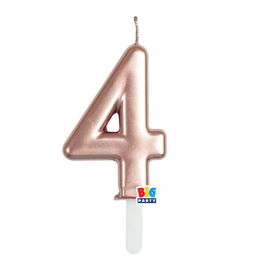 BIG PARTY CANDELA TINY PLUMP ROSE GOLD METAL 4 CM.7