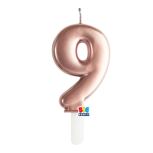 BIG PARTY CANDELA TINY PLUMP ROSE GOLD METAL 9 CM.7