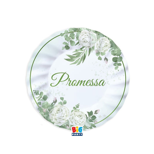 BIG PARTY 6 PIATTI CM.20 PROMESSA EUCALIPTO