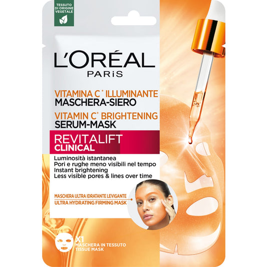 L'OREAL REVITALIFT CLINICAL VITAMINA C ILLUMINANTE MASCHERA-SIERO IN TESSUTO 26G
