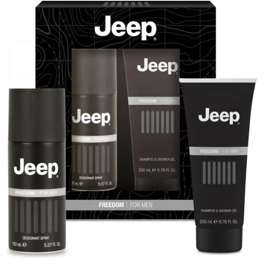 JEEP FREEDOM FOR MEN CONFEZIONE REGALO DEO SPRAY 150ML + SHAMPOO & SHOWER GEL 200ML