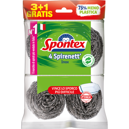 SPONTEX SPIRENETT INOX 3+1PZ