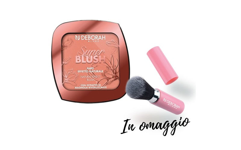 DEBORAH SUPER BLUSH FARD EFFETTO NATURALE 02 + PENNELLO IN OMAGGIO