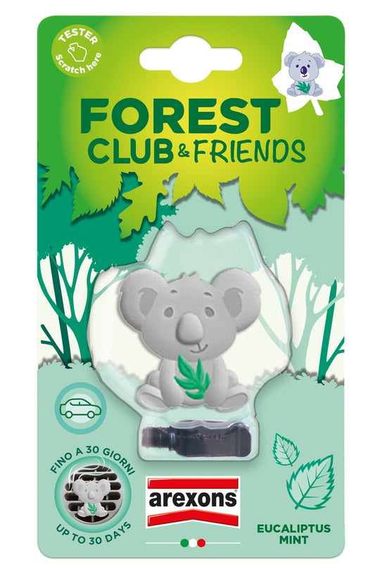 AREXONS FOREST CLUB CAR PERFUME KOALA EUCALIPTUS MINT