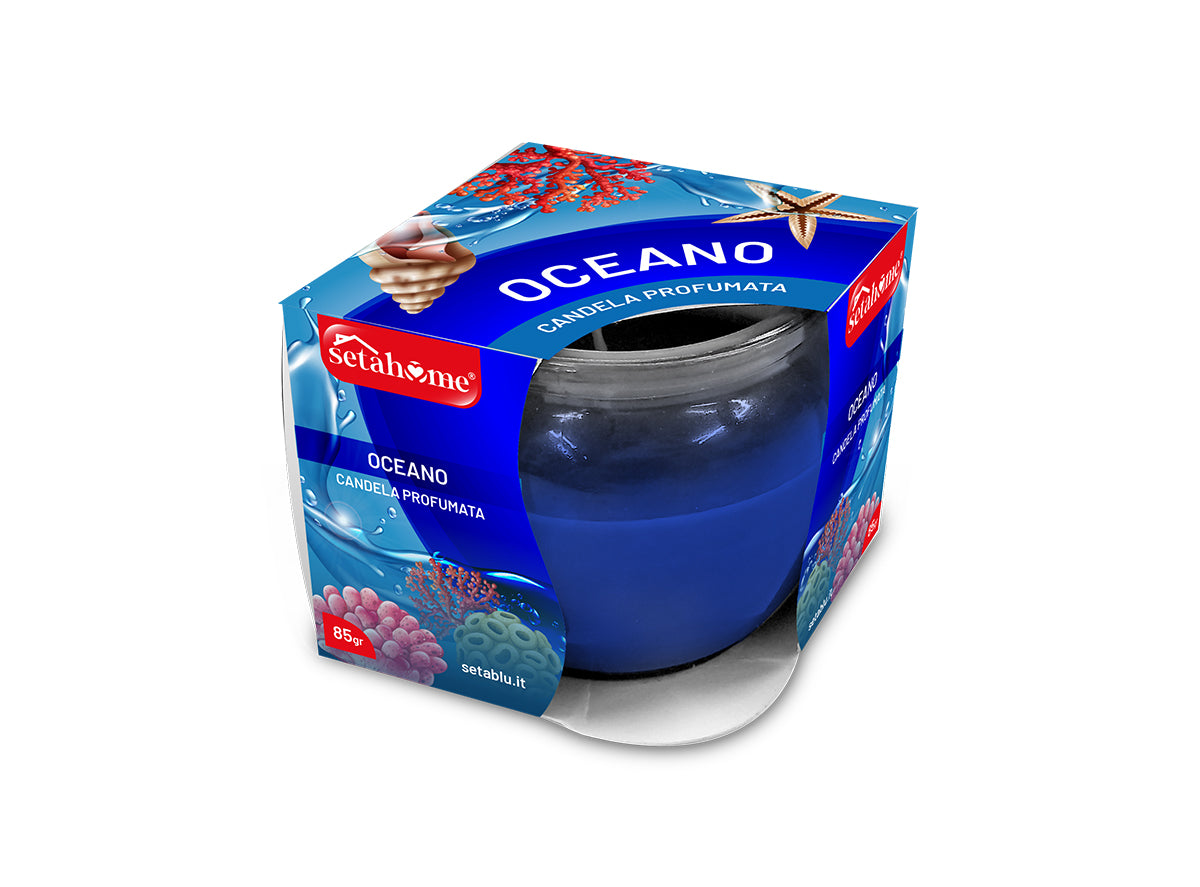 SETABLU HOME CANDELA PROFUMATA SHRINK IN VETRO 70GR OCEANO