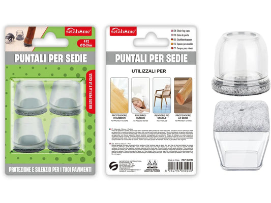 SETABLU HOME PUNTALI PER SEDIE ROTONDI 4PZ 25-27MM