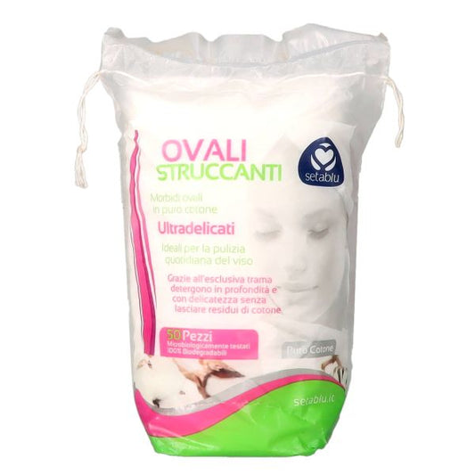 SETABLU DISCHETTI OVALI STRUCCANTI 50PZ PURO COTONE
