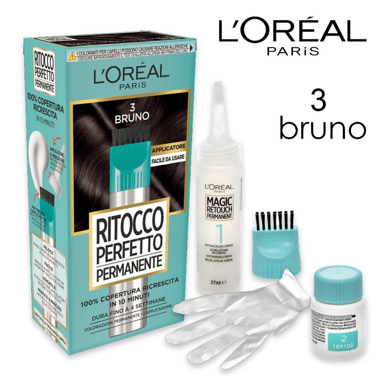 L'OREAL RITOCCO PERFETTO PERMANENTE CON APPLICATORE 3 BRUNO