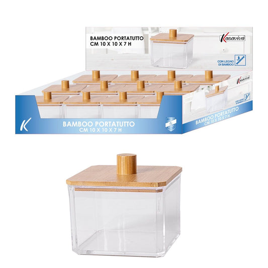 KASAVIVA BAMBOO PORTATUTTO MAKE UP CM.10X10X7H