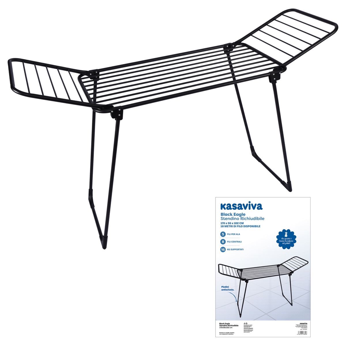 KASAVIVA STENDINO BLACK EAGLE CM.170X56X102