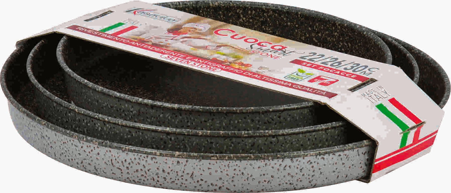 KASAVIVA CUOCA STONE SET FOCACCE 3PZ CM.22-26-30