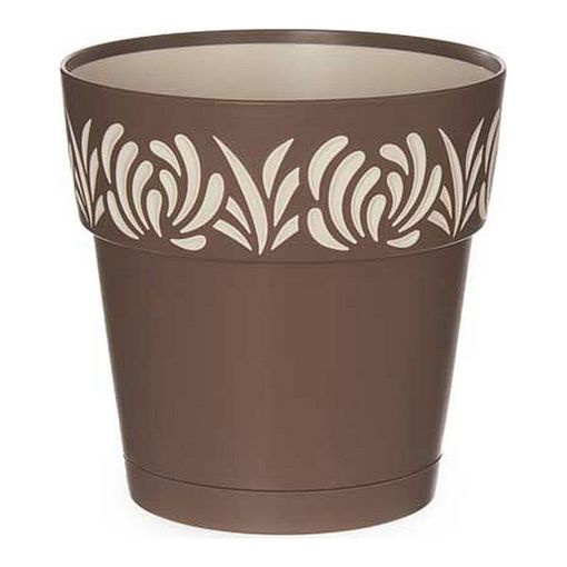 STEFANPLAST VASO GAIA CM.15 TORTORA CON RISERVA ACQUA 88302