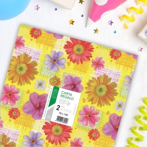 FLORIO CARTA REGALO CM.70X100 2 FOGLI ASSORTITA GENERICA BL002FPNG