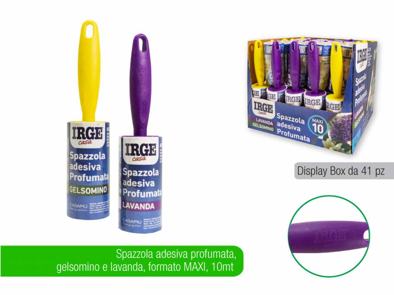 IRGE CASA SPAZZOLA ABITI ADESIVA PROFUMATA 10M GELSOMINO/LAVANDA