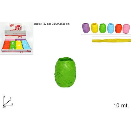 DUE ESSE RAFIA NATURALE 10MT TINTA UNITA COLORI ASSORTITI