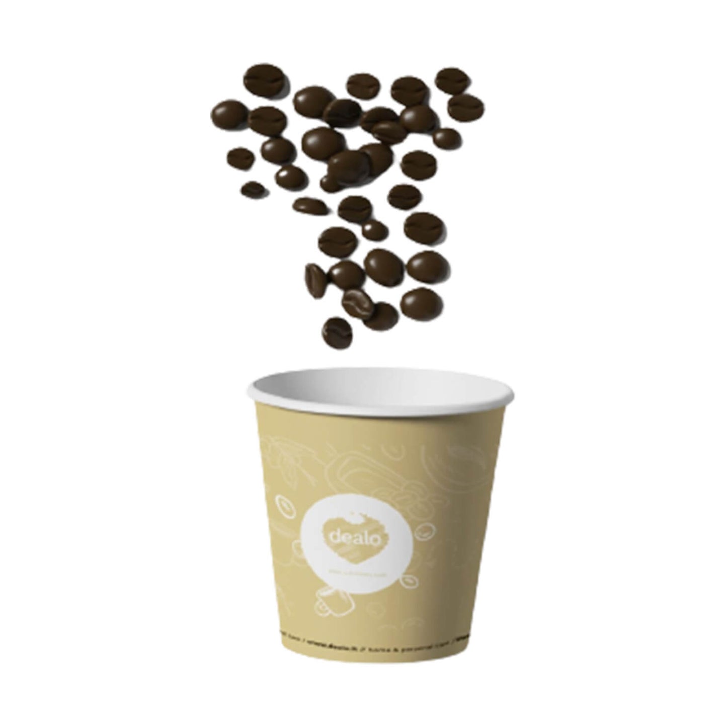 DEALO BIO BICCHIERINI IN CARTA 75ML 50PZ BEIGE