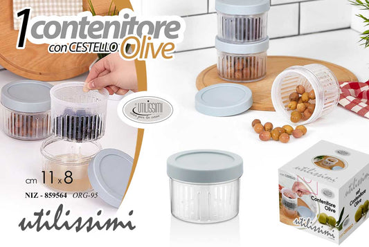 GICOS CONTENITORE OLIVE CON CESTELLO CM.11X8